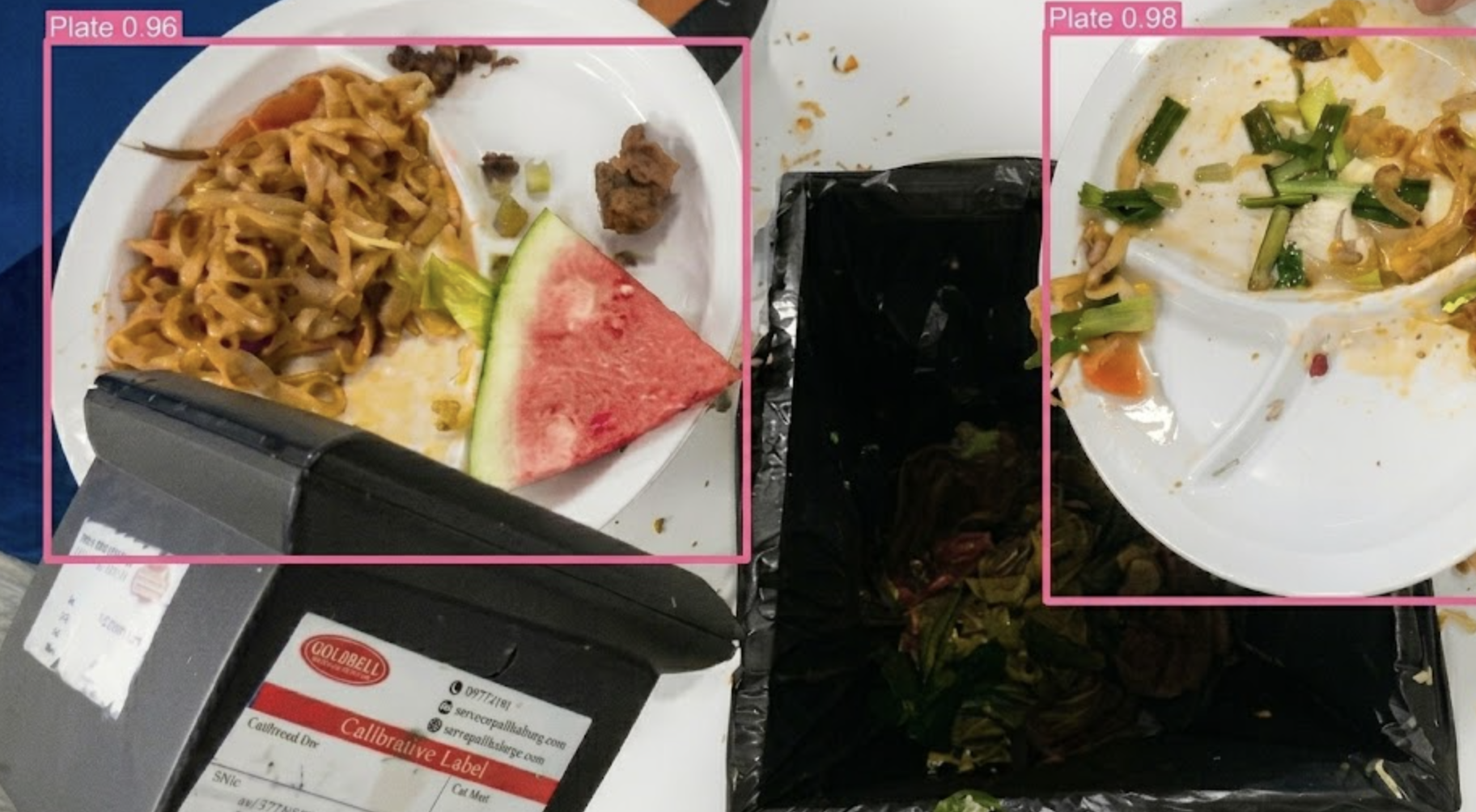 AI camera detecting returned plates